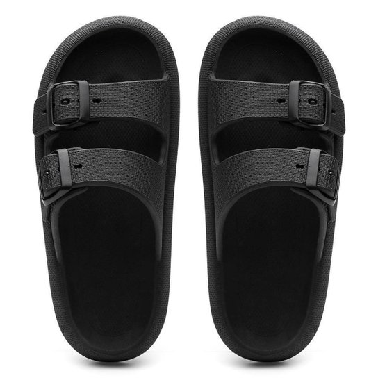 Chinelo Papete Nuvem Feminino/Masculino Slide Tira Dupla Fivela Casual