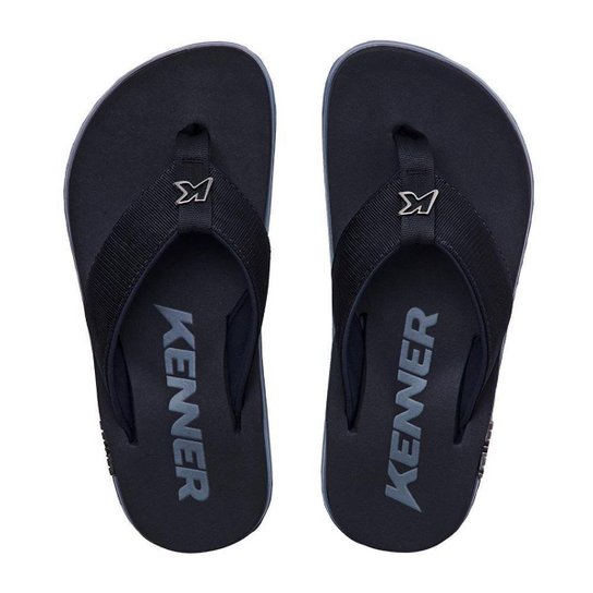 CHINELO SANDALIA KENNER KIVAH TKS PRETO E CINZA ORIGINAL