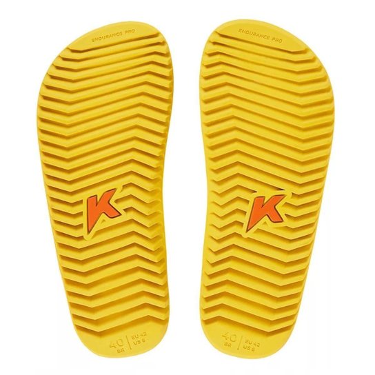 Chinelo Sandália Kenner Nk6 Pro Preto Amarelo Gold Original