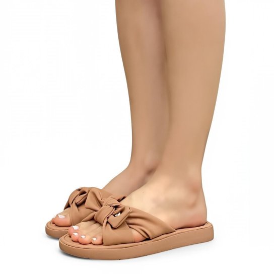Chinelo Slide Feminino Modare Napa Microfuros Caramelo