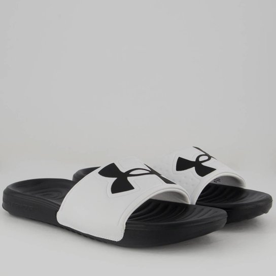 Chinelo Under Armour Ansa Light Branco e Preto