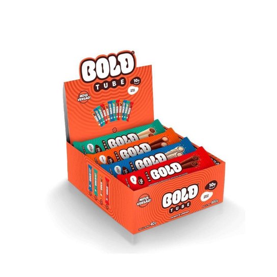 Chocolate Proteico BOLD Tube Caixa Mista 10g de Proteína - 12 Un.