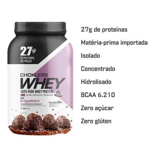 Choklers Whey Brigadeiro Pote 900g