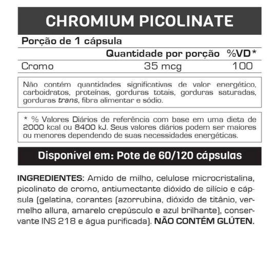Chromium Picolinato 60 Cáps - Max Titanium