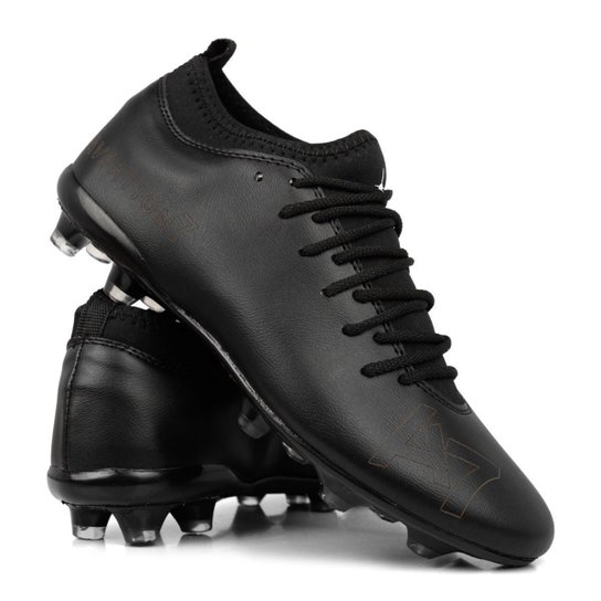 Chuteira Botinha A7 Futebol Campo Natural Gramado Com Travas Masculina