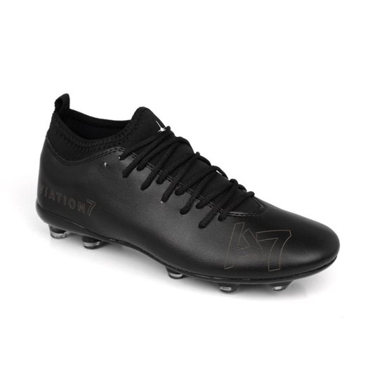 Chuteira Botinha A7 Futebol Campo Natural Gramado Com Travas Masculina