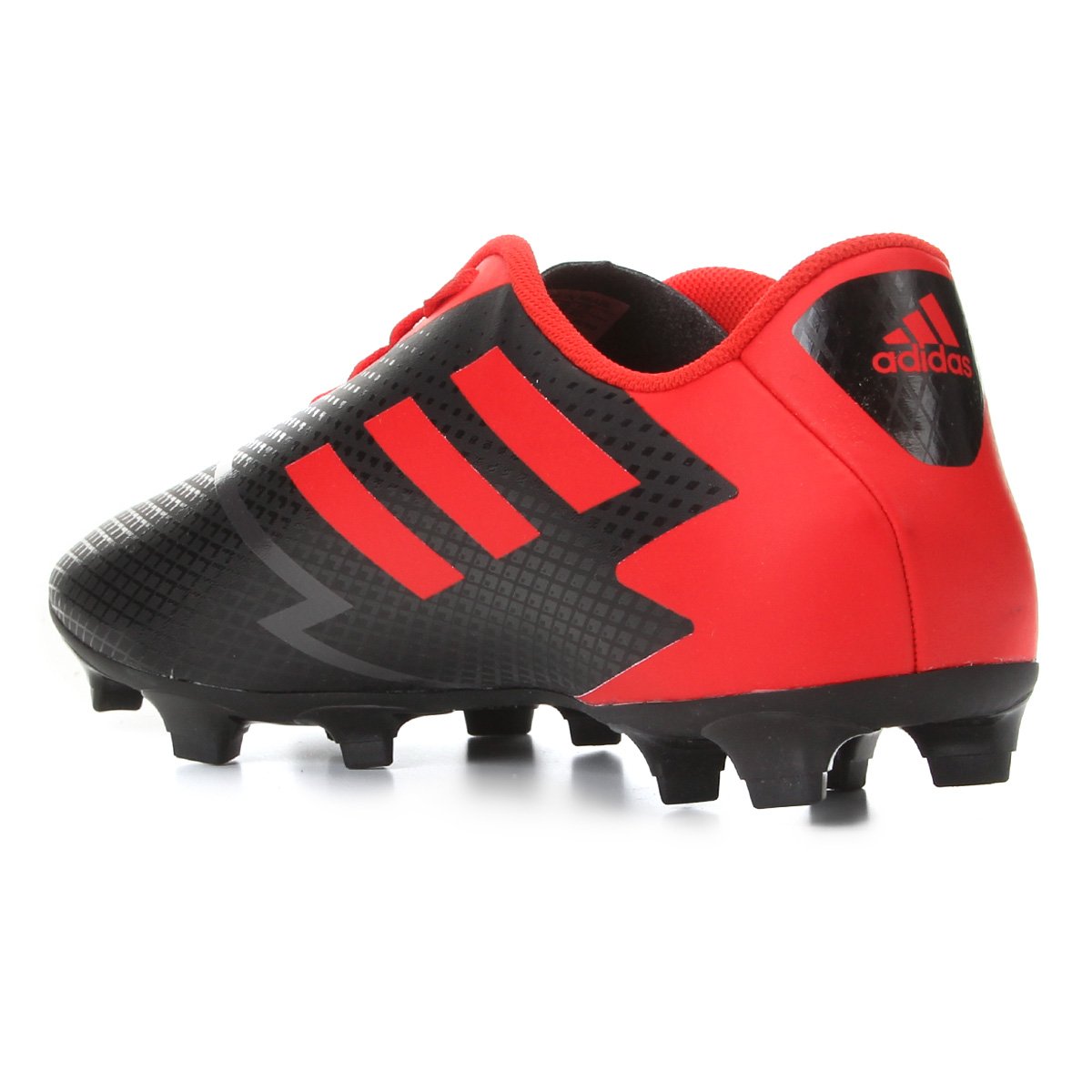 chuteira adidas vermelha e preta campo
