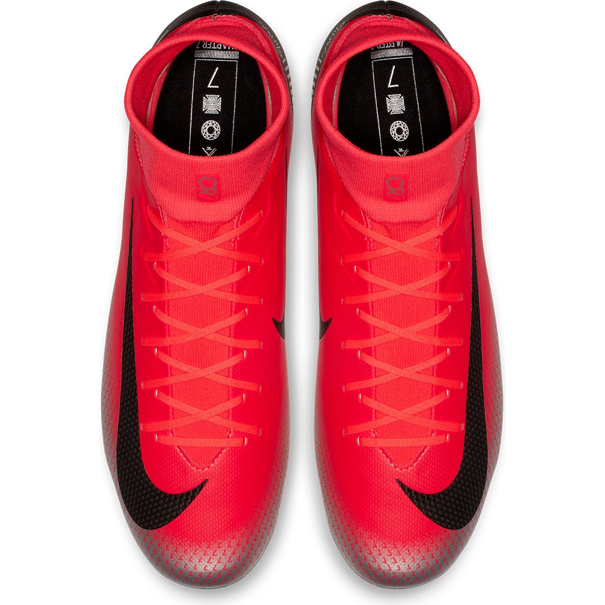 Chuteira Campo Nike Mercurial Superfly 6 Academy CR7 FG Vermelho e Cinza Allianz Parque Shop Chuteira Campo Nike Mercurial Superfly 6 Academy CR7 FG Vermelho e Cinza Allianz Parque Shop