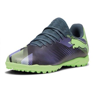 Chuteira Infantil Society Puma Future 7 Play Azul+Verde