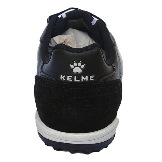 Chuteira Kelme Society Elite Tf Couro Preto