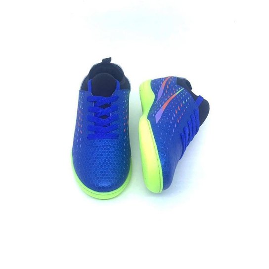 Chuteira Molekinho Azul/Amarelo Neon- 40386