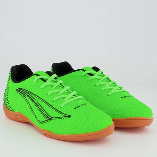Chuteira Penalty Bravo XXII Futsal Juvenil Verde