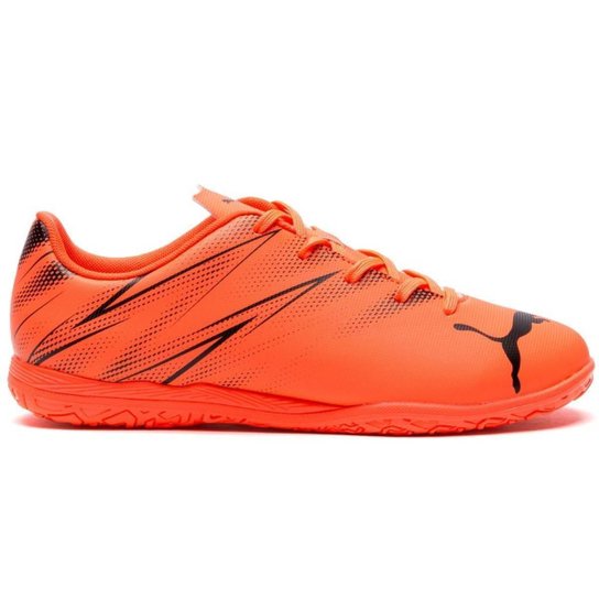 CHUTEIRA PUMA FUTSAL ATTACANTO IT INFANTIL LARANJA E PRETO 34
