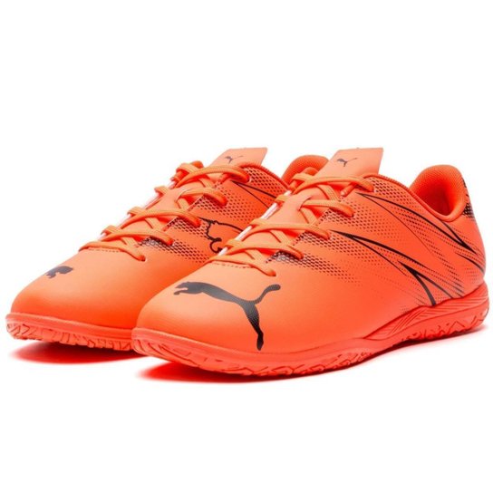CHUTEIRA PUMA FUTSAL ATTACANTO IT INFANTIL LARANJA E PRETO 34