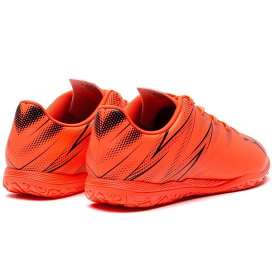 CHUTEIRA PUMA FUTSAL ATTACANTO IT INFANTIL LARANJA E PRETO 34