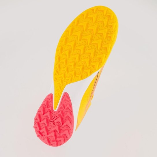 Chuteira Puma Ultra Match TT BDP Society Laranja Neon