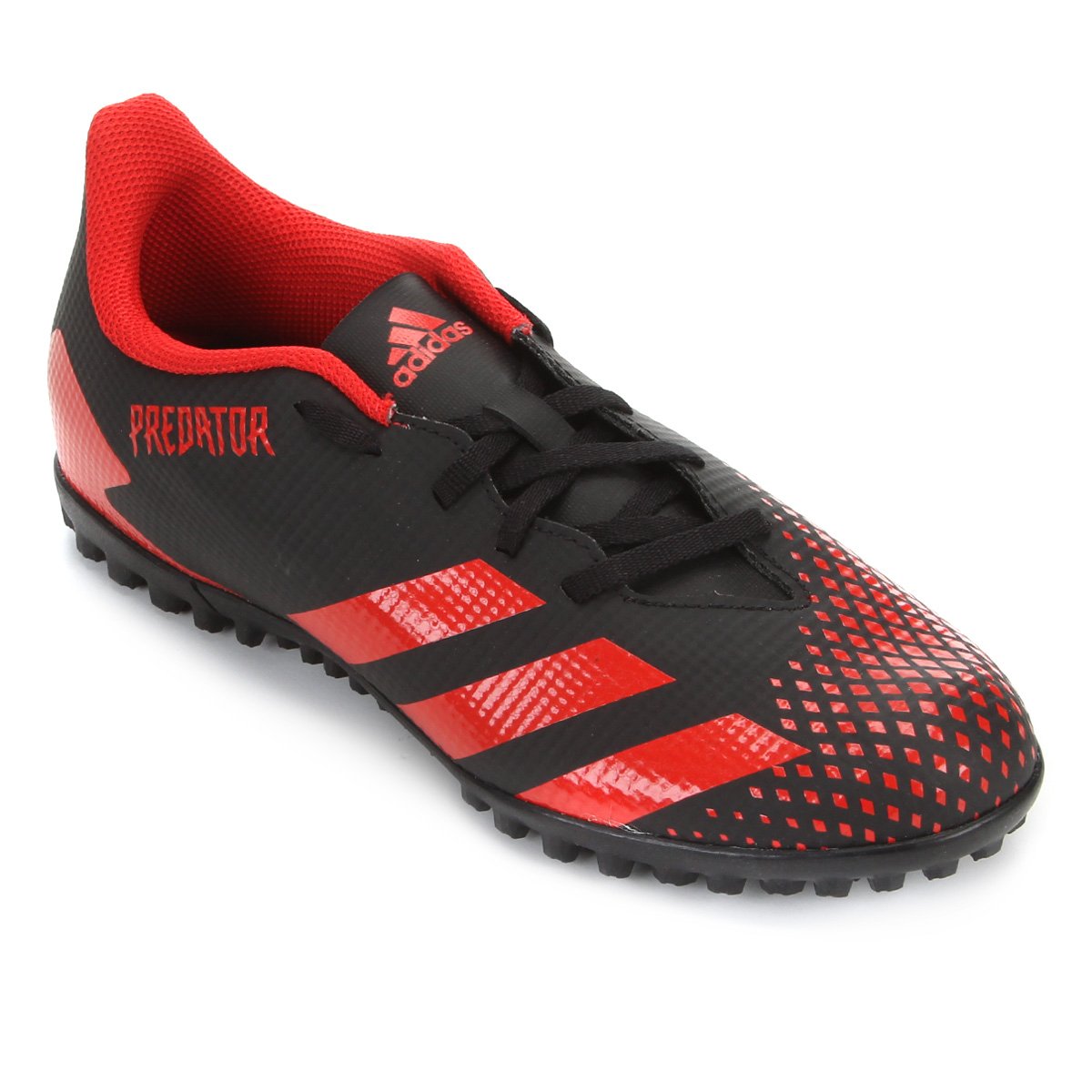 Chuteira Society Adidas Predator 20 4 TF - Preto+Vermelho | Allianz Parque  Shop