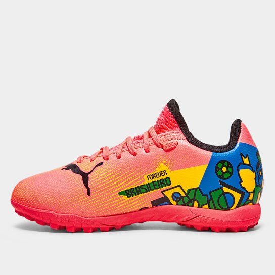 Chuteira Society Infantil Puma Future 7 Play NJR OS BDP
