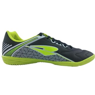 Chuteira Tênis Futsal Dray 306 Preto-Branco Limão Adulto Original Unissex