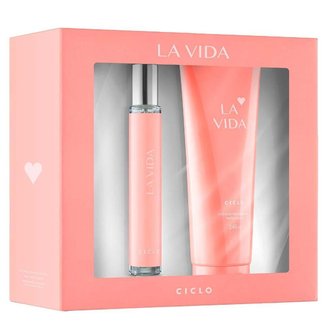 Ciclo Fragrance Estojo La Vida Kit Hidratante Deo Colonia Feminina Kit