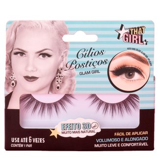 Cílios Postiços Glam Girl 3D That Girl 1 Par