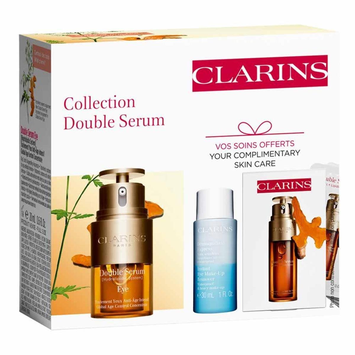 Clarins Kit - Sérum para Olhos + Demaquilante Bifásico + Sérum