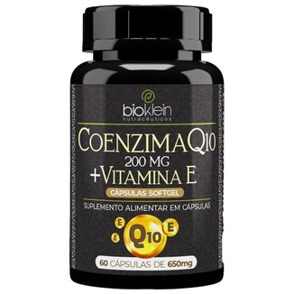 Coenzima Q10 200mg + Vitamina E - 60 Cápsulas - Bioklein