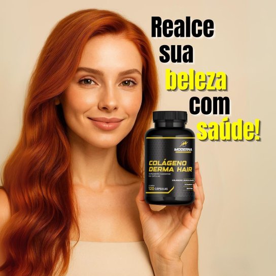 Colágeno Derma Hair Moderna Suplementos 120 Cápsulas