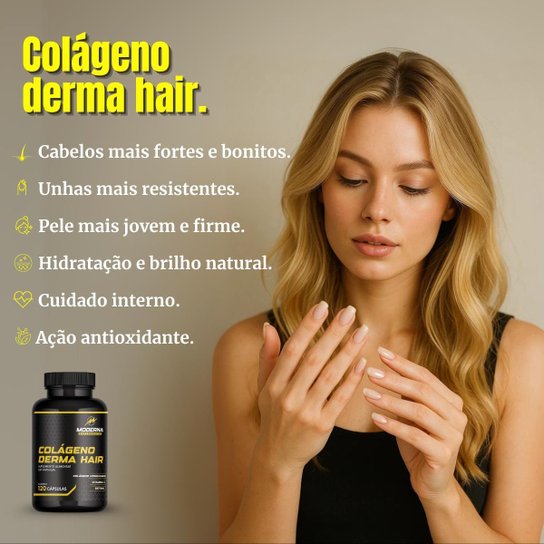 Colágeno Derma Hair Moderna Suplementos 120 Cápsulas