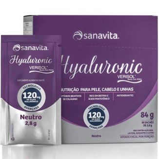 Colágeno Hidrolisado Verisol com Ácido Hialurônico 120mg Sanavita Hyaluronic 30 Sachês