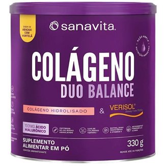 Colágeno Verisol em Pó Duo Balance Sanavita Hidrolisado Verisol e Ácido Hialurônico Pele Corpo