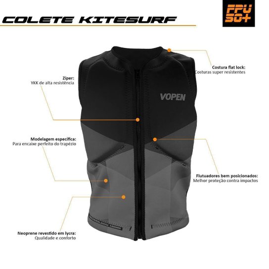 Colete Vopen Flutuador Kitesurf Forza Unissex