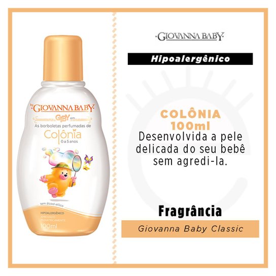 Colônia Infantil Giby Giovanna Baby 100ml