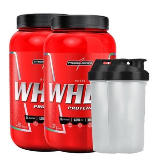 Combo 2 Suplemento em Po Isolado Concentrado Protein Nutri Whey + 2 Coqueteleira - Integralmedica