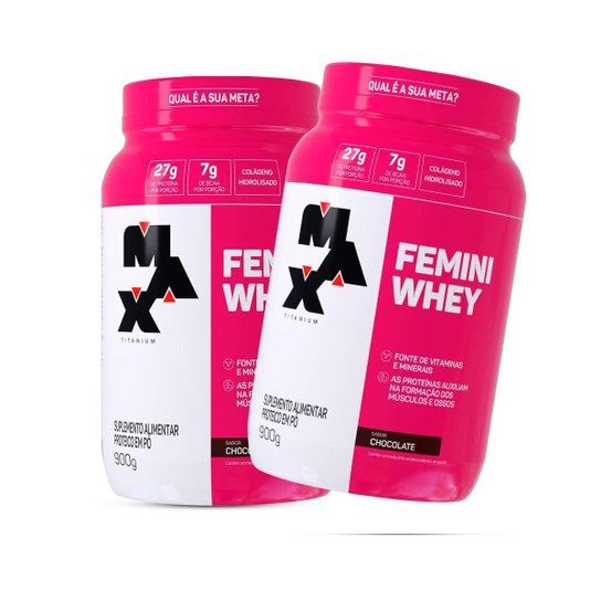 Combo 2 Unidades Femini Whey 900g Suplemento Original
