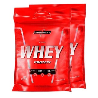 Combo 2x Nutri Whey Isolado Concentrado Morango - Integralmedica