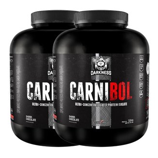 Combo 2x Suplemento em Po Darkness Integralmedica Proteína da Carne Carnibol 1,8kg Chocolate