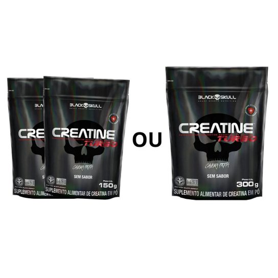 Combo 2x Whey Protein Turbo+ Creatina Black Skull+ Coqueteleira