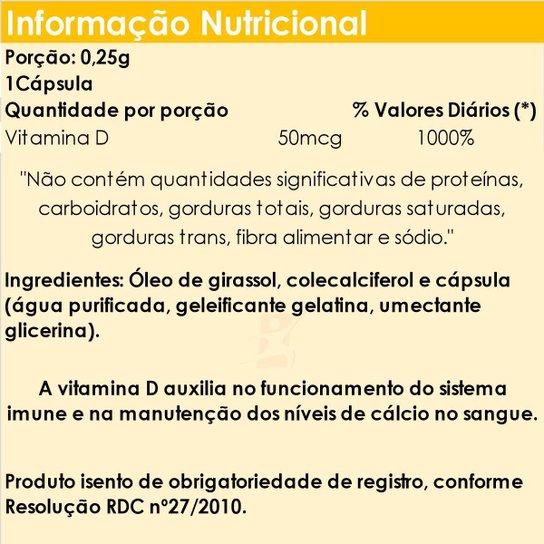 COMBO 3 VITAMINA D3 COLECALCIFEROL 2000UI 60 CAPS CADA TOTAL 180 CAPSULAS - TAKE CARE