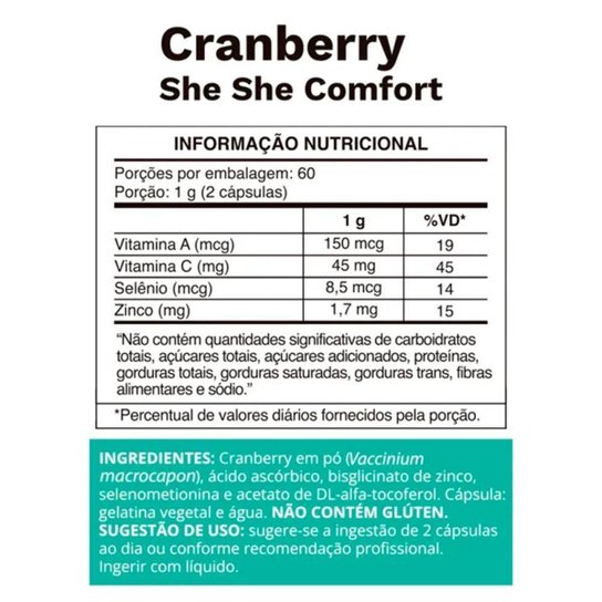Combo 3x Cranberry Vitamina C A Zinco 120Caps - Ocean Drop