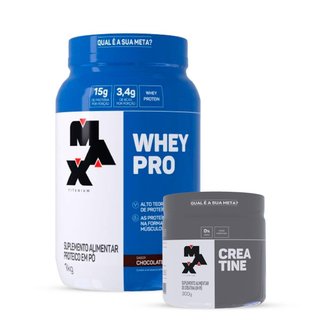Combo Max Titanium Whey Pro 1kg com Creatina 300g