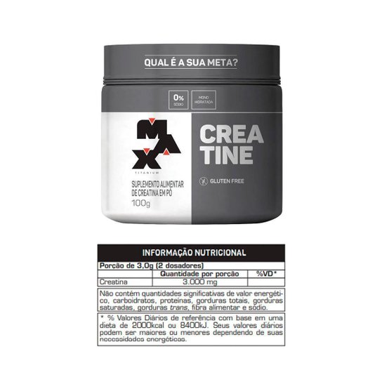Combo Max Titanium Whey Pro 1kg Creatina 100g Coqueteleira