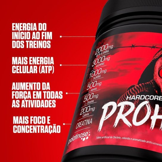 Combo Pré Treino Prohibido 360g + Whey Protein 100% Concentrado 900g