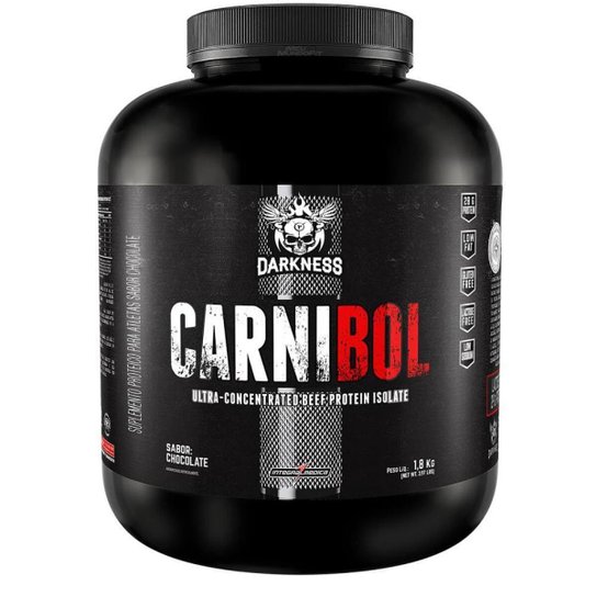 Combo Suplemento em Po Darknes Integralmedica Proteína Carne Carnibol 1,8kg Chocolate + Coqueteleira