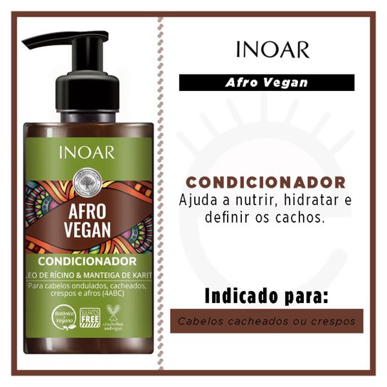 Condicionador Inoar Afro Vegan 300ml