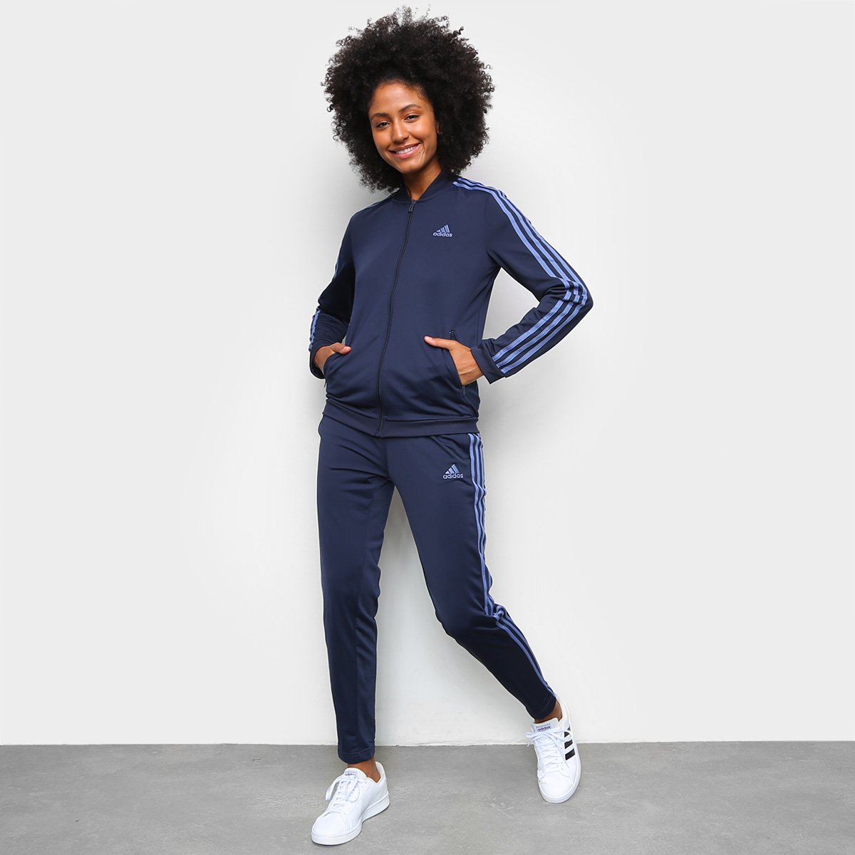 Conjunto Moletom Feminino Adidas Casaco Moletom Feminino Adidas