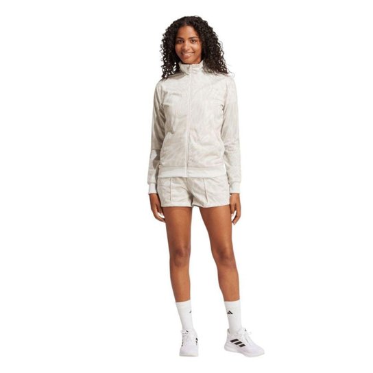 Conjunto Adidas Logo Linear Feminino - Bege PP
