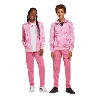 Conjunto Adidas Seasonal Logo Celebration Infantil - Rosa 11-12
