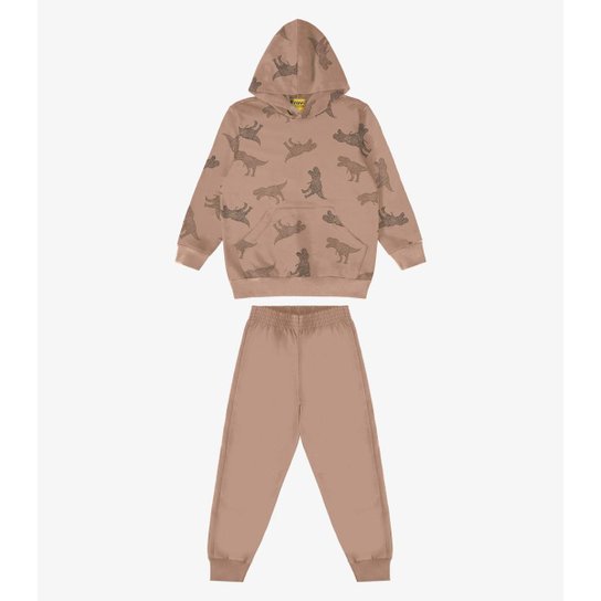 Conjunto Blusão Com Capuz E Calça Rovi Kids
