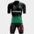 Conjunto Camisa de Ciclismo PRO Manga Curta e Bermuda De Forro Espuma - Verde+Preto